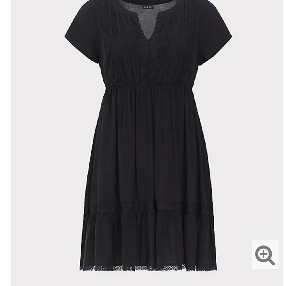 Torrid Black Pintuck Dress Size 5 - Picture 3 of 3